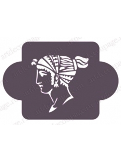 Трафарет для декора Женщина Древней Греции, 10х10 см, Трафарет-Дизайн