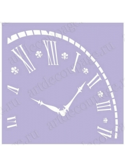 Трафарет маска Часы, время, Трафарет-Дизайн, 15х15 см