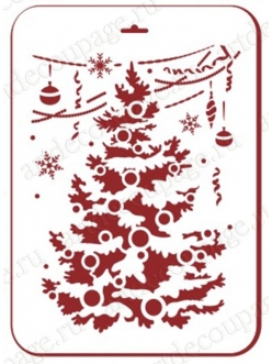 Трафарет для росписи Новогодняя елка, 21х31 см, Трафарет-Дизайн