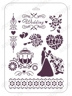 Трафарет для росписи Свадебный вальс, 21х31 см, Трафарет-Дизайн