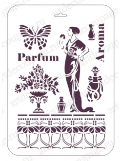 Трафарет для росписи Парфюм, арт деко, 21х31 см, Event Design