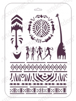 Трафарет для росписи Африканский орнамент, 21х31 см, Event Design