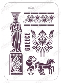 Трафарет для росписи Греция, колесница, 21х31 см, Event Design