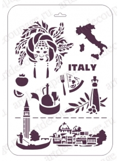 Трафарет для росписи Италия, 21х31 см, Трафарет-Дизайн