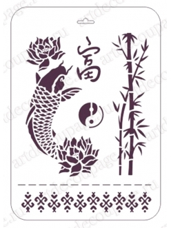 Трафарет для росписи Япония, бамбук, 21х31 см, Трафарет-Дизайн