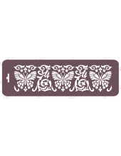Трафарет бордюр EDTMB010 Бабочки,10х32 см, Трафарет-Дизайн