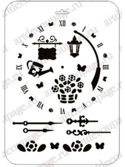 Трафарет для часов Циферблат Садовый, 21х31 см, Event Design