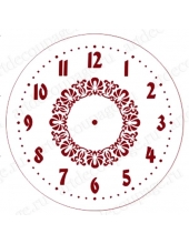 Трафарет для часов пластиковый "Циферблат с орнаментом 02", Трафарет-Дизайн, диаметр 15 см