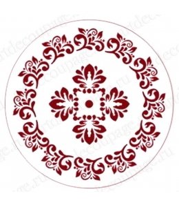Трафарет для росписи "Круглый орнамент 07", Трафарет-Дизайн, диаметр 15 см