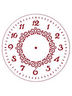 Трафарет для часов Циферблат 20, Трафарет-Дизайн, диаметр 15 см