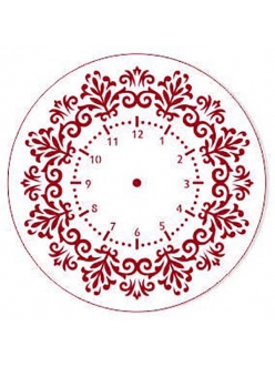 Трафарет для часов Циферблат 21, Трафарет-Дизайн, диаметр 15 см