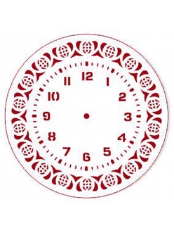 Трафарет для часов Циферблат 24, Трафарет-Дизайн, диаметр 15 см