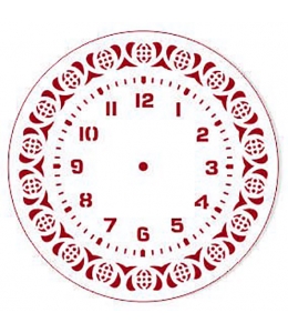 Трафарет для часов пластиковый "Циферблат 24", Трафарет-Дизайн, диаметр 15 см