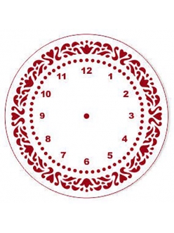 Трафарет для часов Циферблат 25, Трафарет-Дизайн, диаметр 15 см