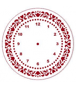 Трафарет для часов пластиковый "Циферблат 25", Трафарет-Дизайн, диаметр 15 см