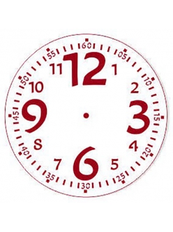 Трафарет для часов Циферблат с большими цифрами, Трафарет-Дизайн, диаметр 15 см