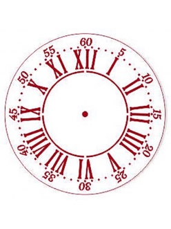 Трафарет для часов Циферблат 30, Трафарет-Дизайн, диаметр 15 см