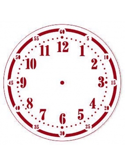 Трафарет для часов Циферблат 31, Трафарет-Дизайн, диаметр 15 см