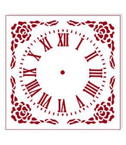 Трафарет для часов пластиковый "Циферблат 32", Трафарет-Дизайн, диаметр 15 см