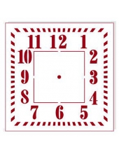 Трафарет для часов пластиковый "Циферблат 34", Трафарет-Дизайн, диаметр 15 см