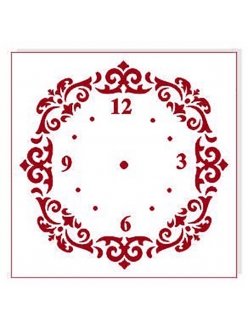 Трафарет для часов Циферблат 35, Трафарет-Дизайн, диаметр 15 см
