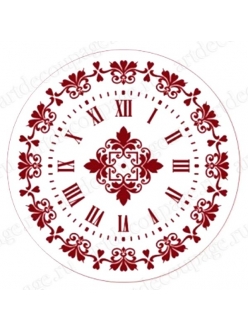Трафарет для часов Циферблат Элегант 05, Трафарет-Дизайн, диаметр 25см