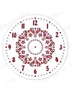 Трафарет для часов Циферблат Элегант 13, Event Design, диаметр 25см