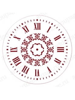 Трафарет для часов Циферблат Элегант 16, Трафарет-Дизайн, диаметр 25см