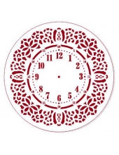 Трафарет для часов пластиковый "Циферблат 22", Трафарет-Дизайн, диаметр 15 см