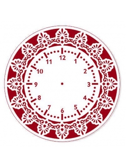 Трафарет для часов Циферблат Элегант 31, Трафарет-Дизайн, 25см