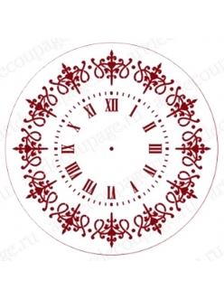 Трафарет циферблата для часов Элегант 103, Трафарет-Дизайн, диаметр 30см