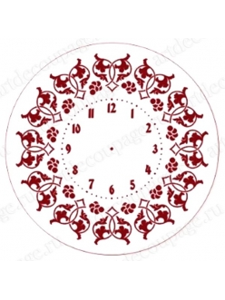 Трафарет циферблата для часов Элегант 104, Event Design, диаметр 30см