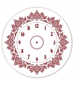 Трафарет для часов пластиковый, циферблат "Элегант 111", Трафарет-Дизайн, диаметр 30см