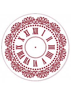 Трафарет циферблата для часов Элегант 123, Трафарет-Дизайн, 30см