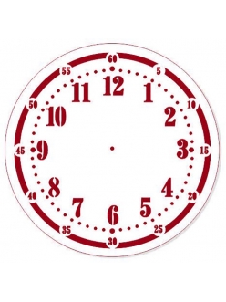 Трафарет циферблата для часов Элегант 124, Трафарет-Дизайн, 30см