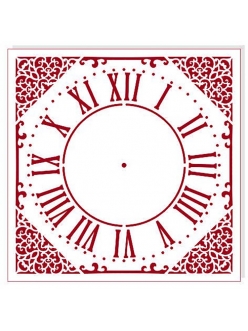 Трафарет циферблата для часов Элегант 125, Трафарет-Дизайн, 30см