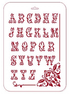 Трафарет пластиковый Английский алфавит и уголок, 21х31 см, Трафарет-Дизайн