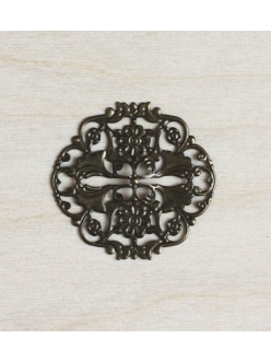 Накладной элемент Вензель 37, 23х45 мм, цвет античная бронза