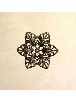 Декоративный элемент Цветок 3, 57 мм, цвет античная бронза