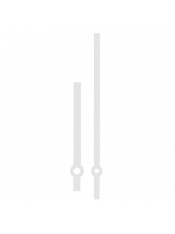 Стрелки для часов белые прямые, металл, 145/113 мм, Hermle