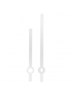 Стрелки для часов белые прямые, металл, 90/65мм, Hermle