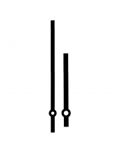 Стрелки для часов черные прямые, металл, 145/113 мм, Hermle (Германия)