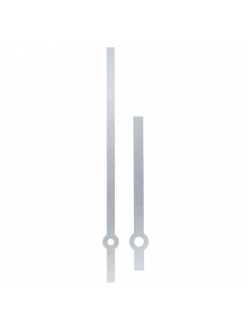 Стрелки для часов серебристые прямые, металл, 145/113 мм, Hermle (Германия)