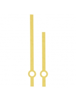 Стрелки для часов золотистые прямые, классика, металл, 90/65мм, Hermle Германия