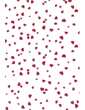 Бумага для скрапбукинга двусторонняя "Сердечки красные на белом фоне", формат А4, Heyda (Германия)