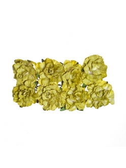 Цветы для скрапбукинга Гвоздики бумажные салатовые, 8 штук, ScrapBerry's