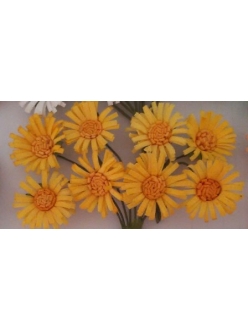 Цветы для скрапбукинга Маргаритки желтые 8 шт., ScrapBerry's
