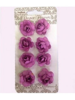 Цветы для скрапбукинга Розочки фиолетовые 8 шт., ScrapBerry's