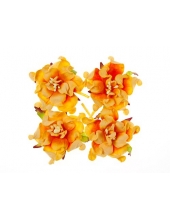 Цветы для скрапбукинга Гардении сливочно-оранжевые, 5 см, 4 шт., ScrapBerry's