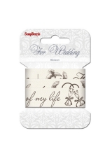 Декоративная лента с рисунком "Свадьба", хлопок, 25 мм, 2м, ScrapBerry's